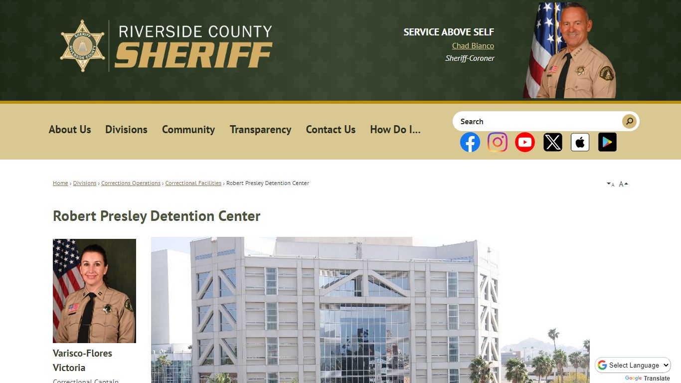 Robert Presley Detention Center | Riverside County Sheriff, CA