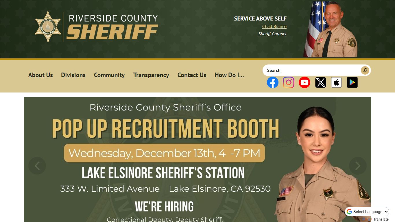 Riverside County Sheriff, CA | Official Website